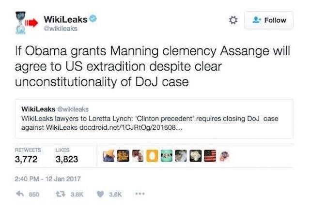 AssangeTweet Julian Assange is a coward