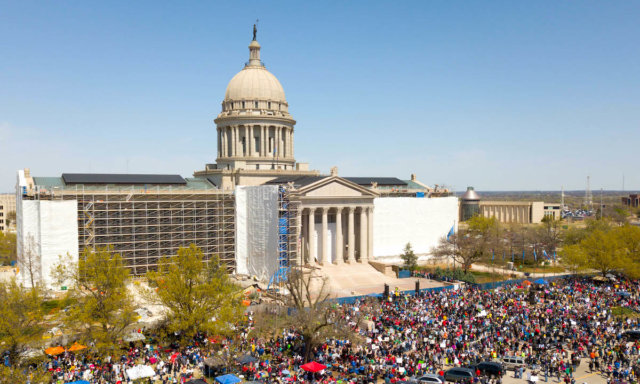 CapitolCrowdWalkout Oklahoma Legislature