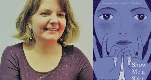 Deaf author Ann Clare LeZotte shows kids a sign Ann Clare LeZotte, Show Me a Sign