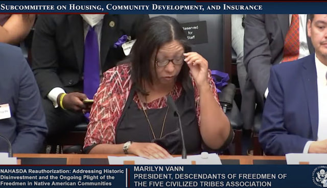 Marilyn Vann 2021 hearing Freedmen hearing