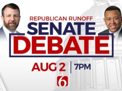 Senate debate: Mullin, Shannon pitch national abortion ban, differ on Ukraine Mullin Shannon Senate debate