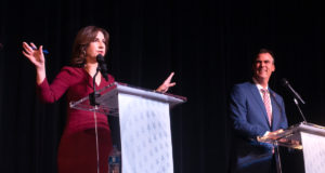 Debate: Stitt, Hofmeister tussle over state performance, McGirt and abortion Stitt Hofmeister debate