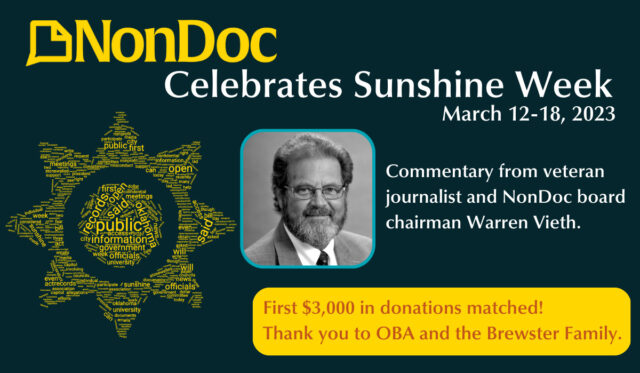 Sunshine Week Article Header Sunshine Week 2023