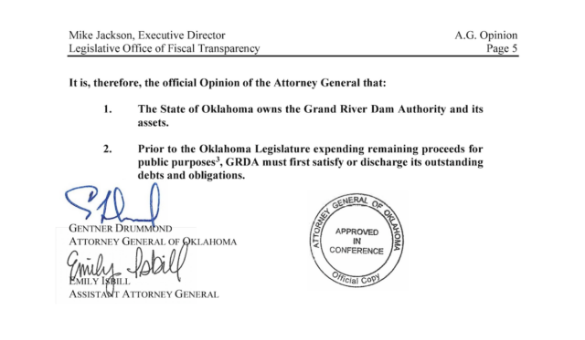 GRDA AG opinion screenshot AG opinion, GRDA bonds