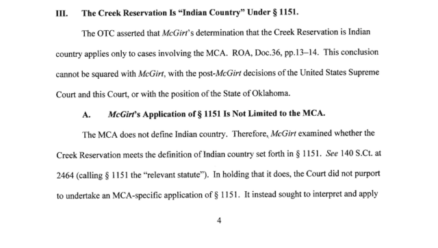 Muscogee Seminole amicus brief Stroble Stroble case