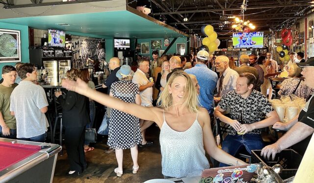 8th Birthday party 9-7-23 Angela Jones NewsMatch, NonDoc new office, SPJ awards