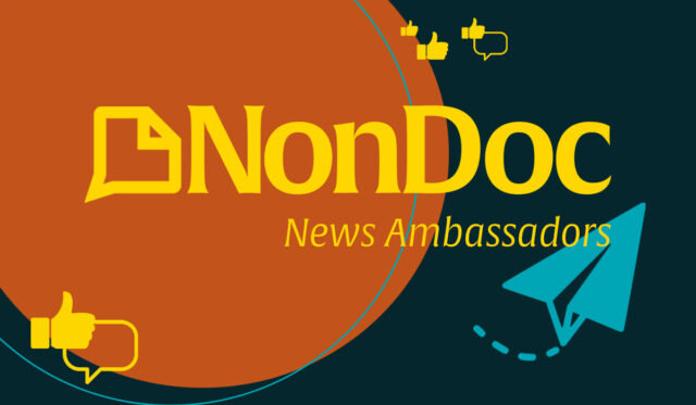 News Ambassadors launch graphic NonDoc news ambassador