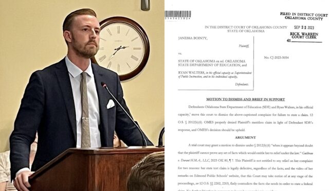 Ryan Walters Janessa Bointy lawsuit wrongful termination lawsuit, Ryan Walters