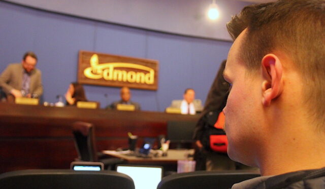 2-26-24 Joe at city council 2 Edmond journalism