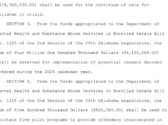 As DOJ examines Oklahoma mental health system, Legislature designates $4.1M to settle similar lawsuit Oklahoma mental health system, consent decree
