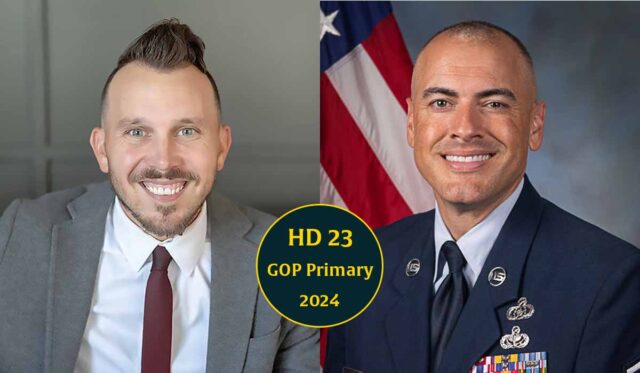 HD23(2024) 2024 House District 23 Oklahoma Republican candidates Connor Whitham and Derrick Hildebrant. (NonDoc)