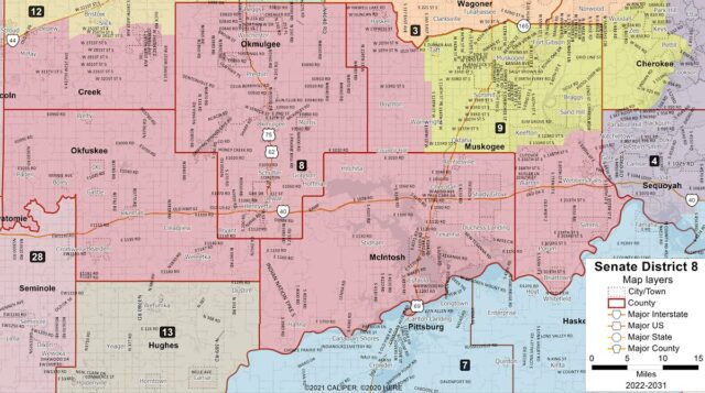 Senate District 8 map - 2025 Oklahoma Senate District 8 candidates