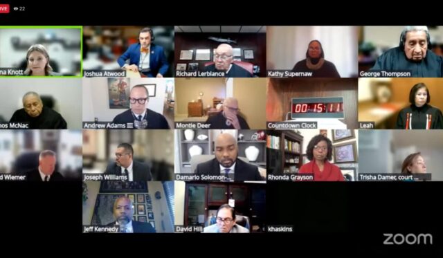 Muscogee Nation Zoom Hearing 2.21.25 special justice law arguments