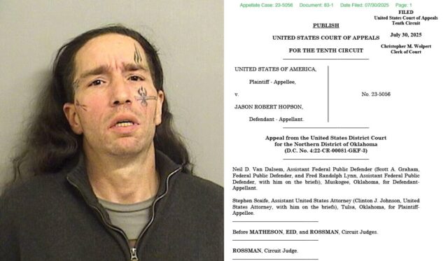 Hopson 10th Circuit graphic Jason Hopson, Indian on Indian misdemeanor assault