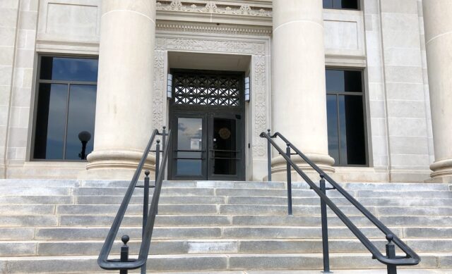 OK Judicial Center stairs business courts unconstitutional