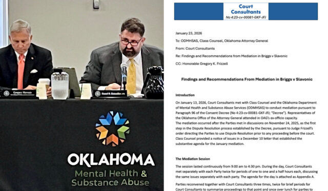 ODMHSAS mediation report ODMHSAS competency restoration consent decree