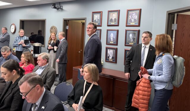2-5-26 Stitt arrives at State Regents for Higher Education Kevin Stitt Executive Orders