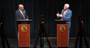‘There is a difference’: James Taylor, Robert Franklin spar in runoff debate James Taylor, Robert Franklin, Republican runoff debate