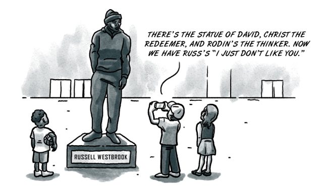 russ statue final Russell Westbrook statue